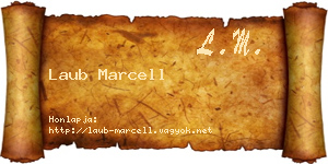 Laub Marcell névjegykártya